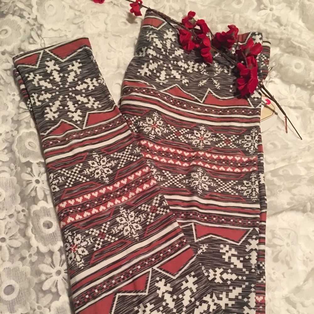 NEW• CALL ME SNOWFLAKE GRAY & PINK SUPERSOFT LEGGINGS•L 12/14• LAST 1❗️